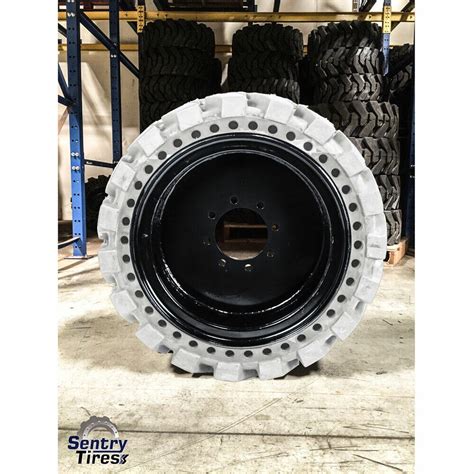 Non Marking 12x16 5 Skid Steer Tires and Rims 